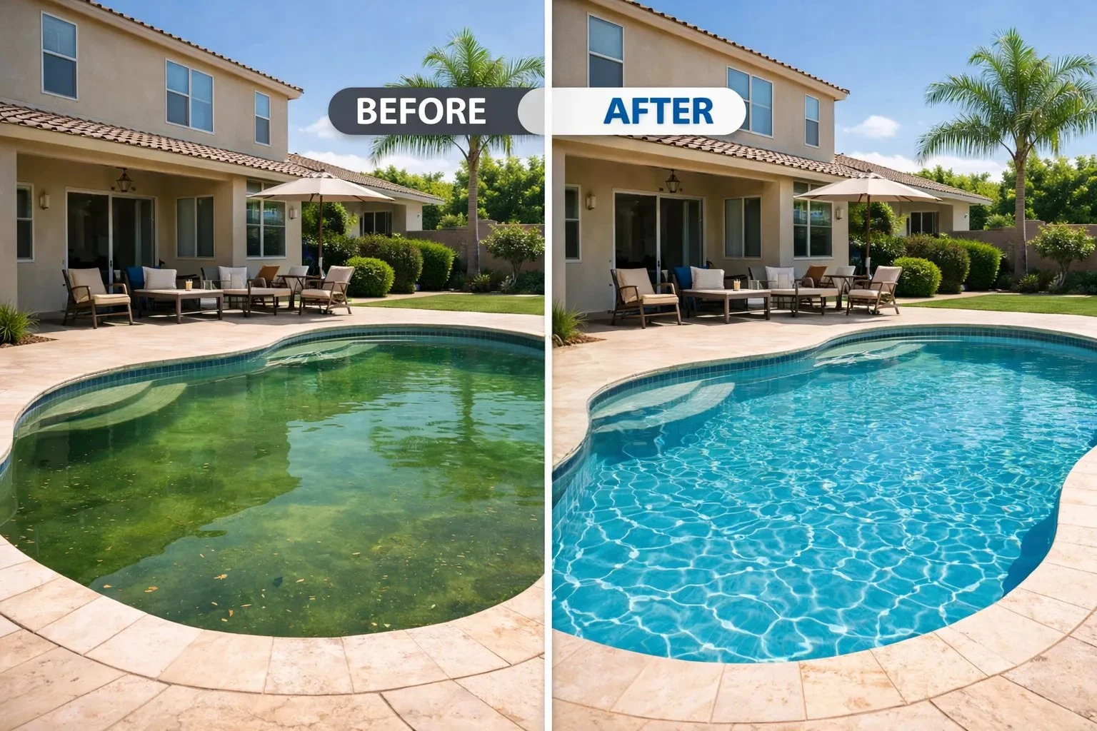 weekly pool cleaning service